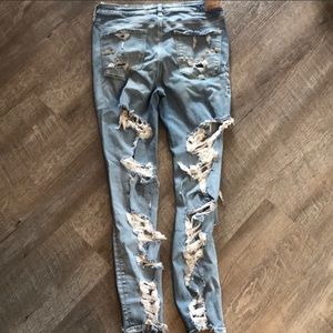 american eagle double sided ripped jeans